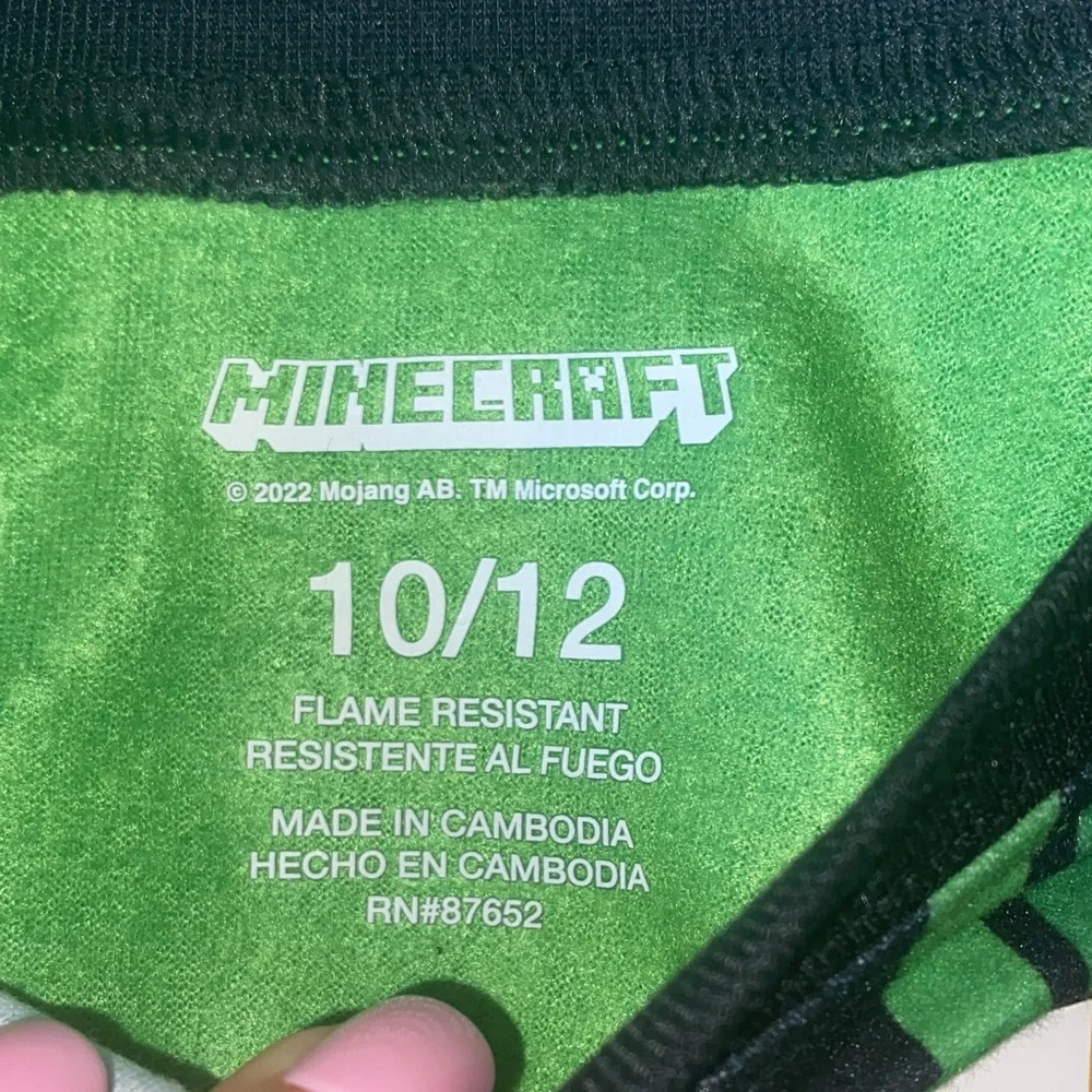 Minecraft Boys Creeper Pajama Set - Green and Blue